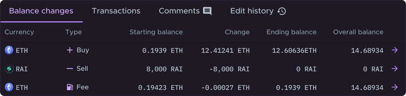 Full tax calculation transparency